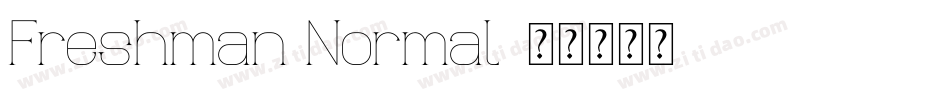 Freshman Normal字体转换